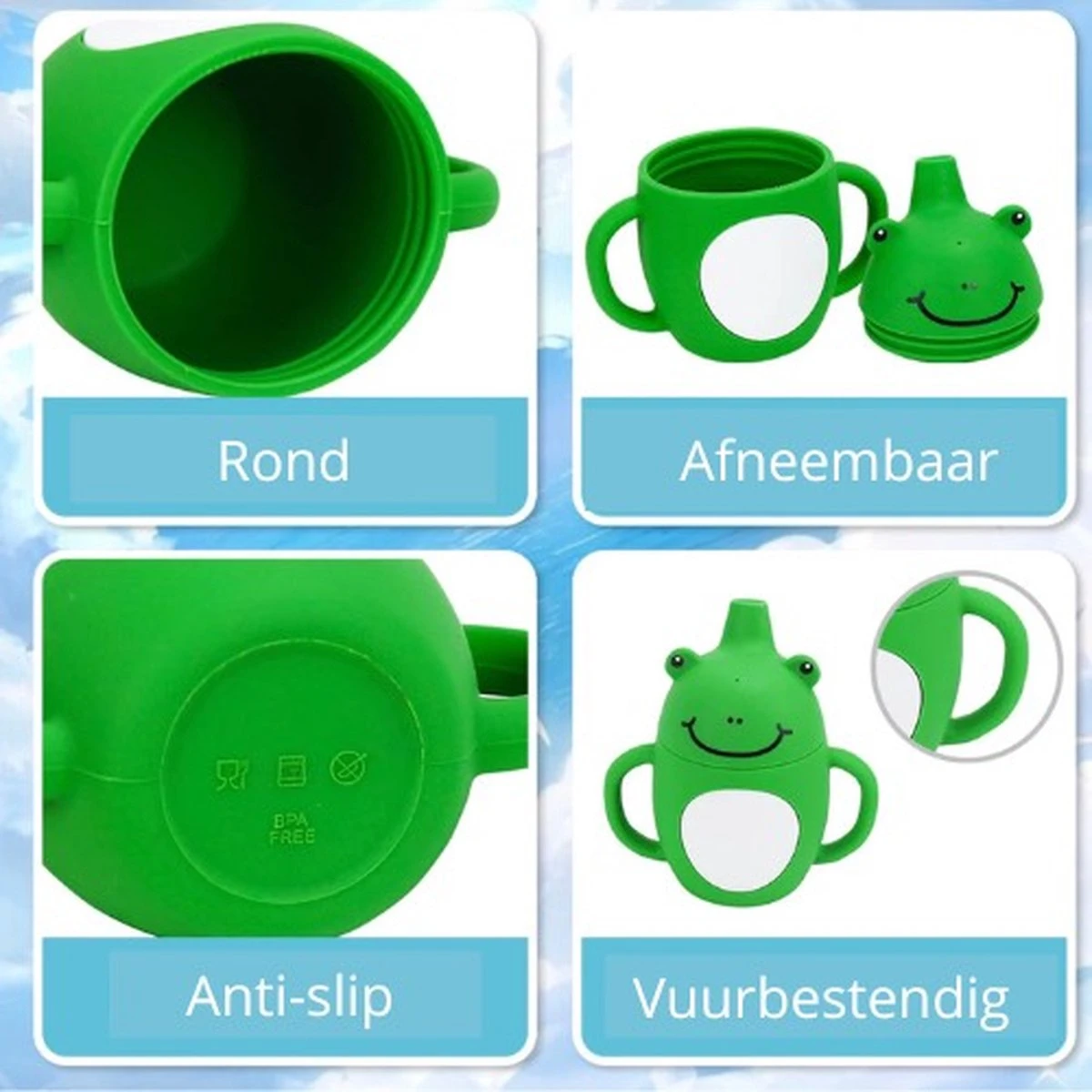 Drinkbeker Voor Peuters - Dieren Vorm - Herbruikbaar - Drinkbeker Kinderen - Siliconen - Kleuter - Baby - Panda 5 Drinkbeker Voor Peuters - Dieren Vorm - Herbruikbaar - Drinkbeker Kinderen - Siliconen - Kleuter - Baby - Panda - Afbeelding 3