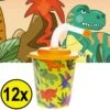 Merkloos Decopatent® 12 STUKS DINOSAURUS 3D Drink Beker Met Rietje En Deksel - 250ML - Dino Plastic Bekers - Kinderfeestje - Kinderverjaardag Bekertjes - Traktatie - Uitdeelcadeaus -Stokke Verkoop 1200x1200 1065