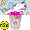 Merkloos Decopatent® 12 STUKS UNICORN / EENHOORN 3D Drink Beker Met Rietje En Deksel - 250ML - Unicorns Plastic Bekers - Kinderfeestje - Kinderverjaardag Bekertjes - Traktatie - Uitdeelcadeaus -Stokke Verkoop 1200x1200 1068