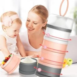 Merkloos Melkpoeder Toren - Melkpoeder Doseerdoosjes - Babyvoeding - Bewaarbakjes - Schenktuit - BPA Vrij - Meenemen En Bewaren - Dispenser - Melkpoeder - Snacks - 4 Laags - Family Favorites - Kraamcadeau - ROZE -Stokke Verkoop 1200x1200 1164