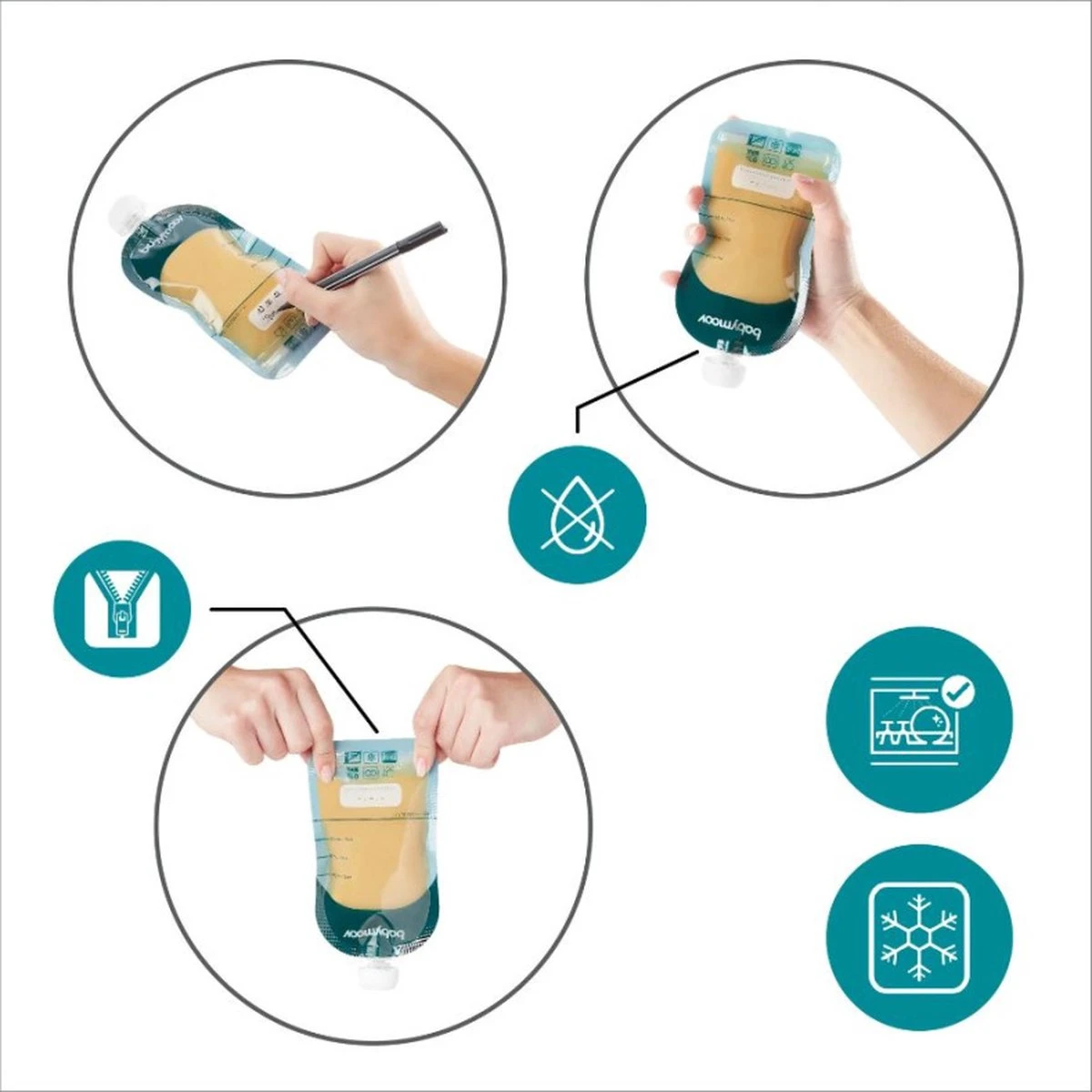 Babymoov - Herbruikbare Knijpzakjes - Isy Pouches - 20 Stuks 9 Babymoov - Herbruikbare Knijpzakjes - Isy Pouches - 20 Stuks - Afbeelding 7