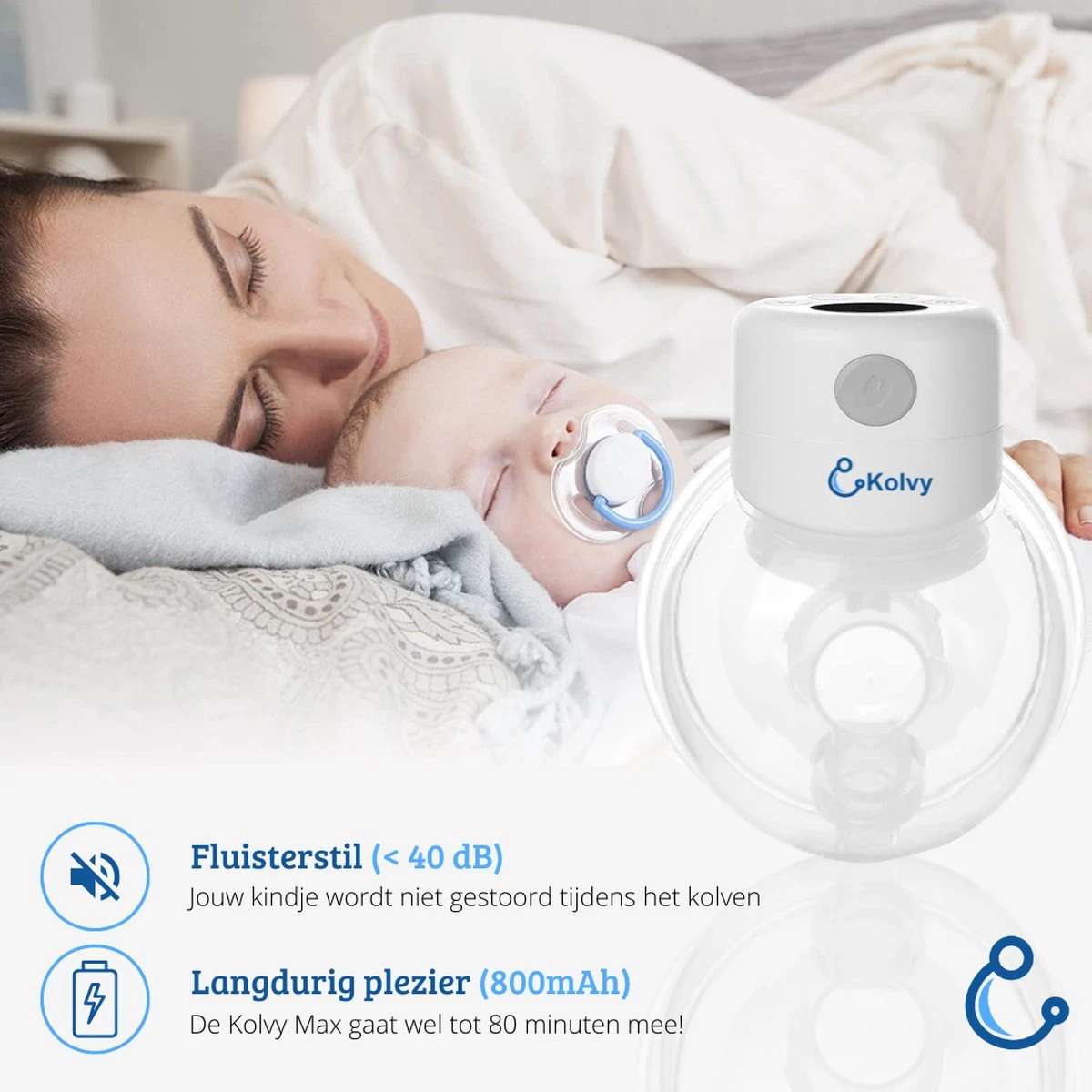 Kolvy® Max Draadloze Elektrische Borstkolf - Intelligente Kolfapparaten - Handsfree Breast Pump - USB Oplaadbaar - Professioneel - LCD Scherm - Incl. 3 Maten 15 Kolvy® Max Draadloze Elektrische Borstkolf - Intelligente Kolfapparaten - Handsfree Breast Pump - USB Oplaadbaar - Professioneel - LCD Scherm - Incl. 3 Maten - Afbeelding 14