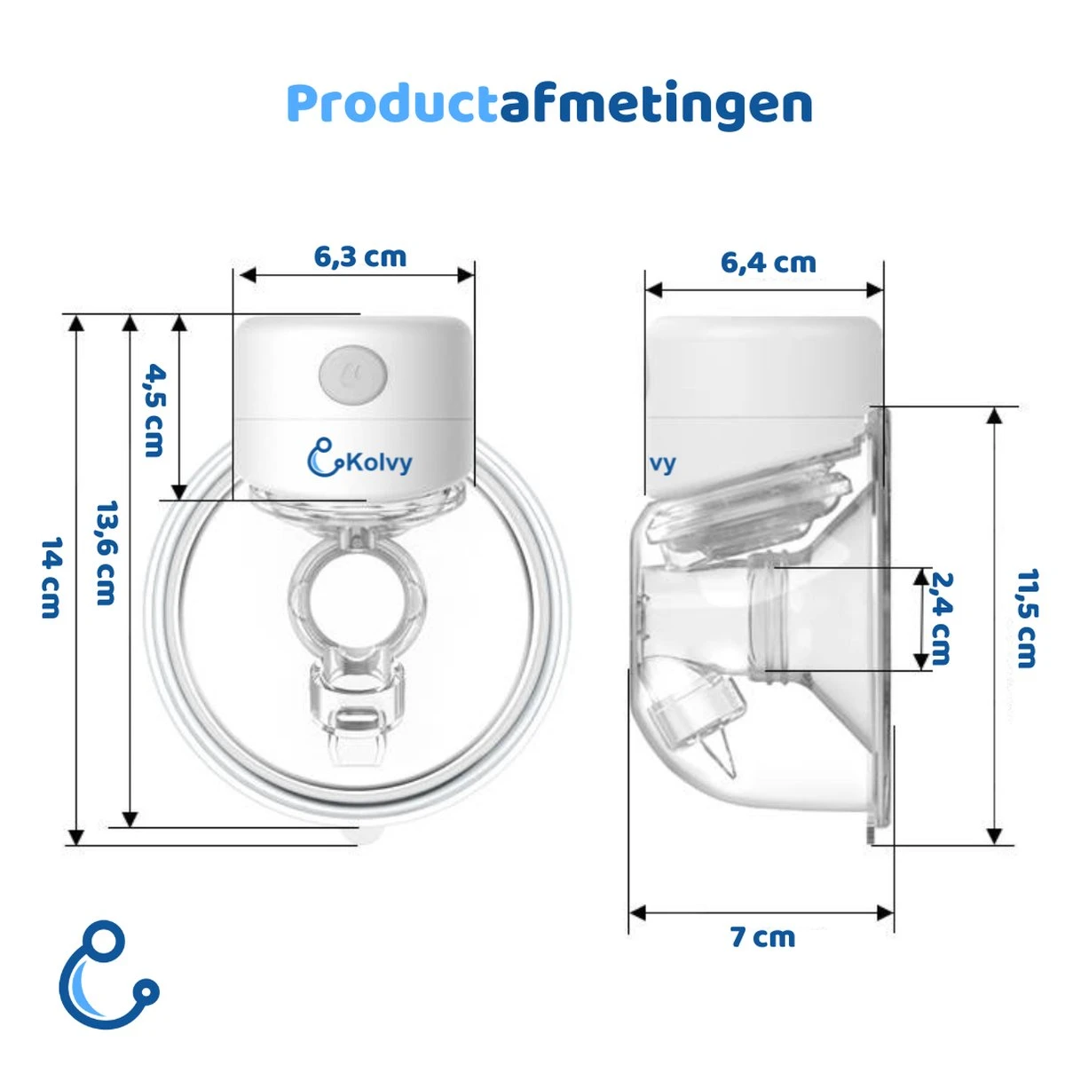 Kolvy® Max Draadloze Elektrische Borstkolf - Intelligente Kolfapparaten - Handsfree Breast Pump - USB Oplaadbaar - Professioneel - LCD Scherm - Incl. 3 Maten 17 Kolvy® Max Draadloze Elektrische Borstkolf - Intelligente Kolfapparaten - Handsfree Breast Pump - USB Oplaadbaar - Professioneel - LCD Scherm - Incl. 3 Maten - Afbeelding 16
