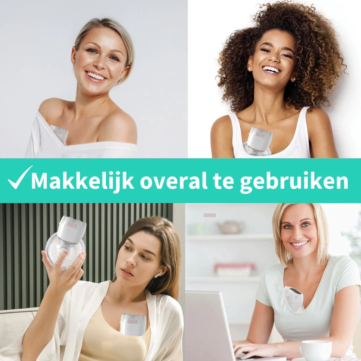 Elektrische Borstkolf - Belove - Draadloze Borstkolf - Oplaadbaar - Moedermelk - BPA-Vrij - 3 Modes - Handsfree - 2 Stuks - Turquoise 6 Elektrische Borstkolf - Belove - Draadloze Borstkolf - Oplaadbaar - Moedermelk - BPA-Vrij - 3 Modes - Handsfree - 2 Stuks - Turquoise - Afbeelding 4