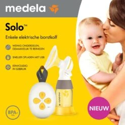 Medela Solo Borstkolf Kolfapparaat NIEUW Enkele Elektrische Kolf Compact En Licht - Oplaadbare Accu - USB Lader 21 Medela Solo Borstkolf Kolfapparaat NIEUW Enkele Elektrische Kolf Compact En Licht - Oplaadbare Accu - USB Lader -Stokke Verkoop 1200x1200 1253