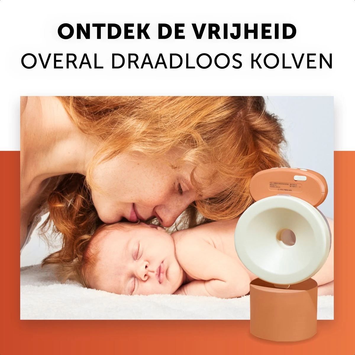Phanpy Handsfree Elektrische Borstkolf - Draadloos - Enkelvoudig - Oranje 7 Phanpy Handsfree Elektrische Borstkolf - Draadloos - Enkelvoudig - Oranje - Afbeelding 5