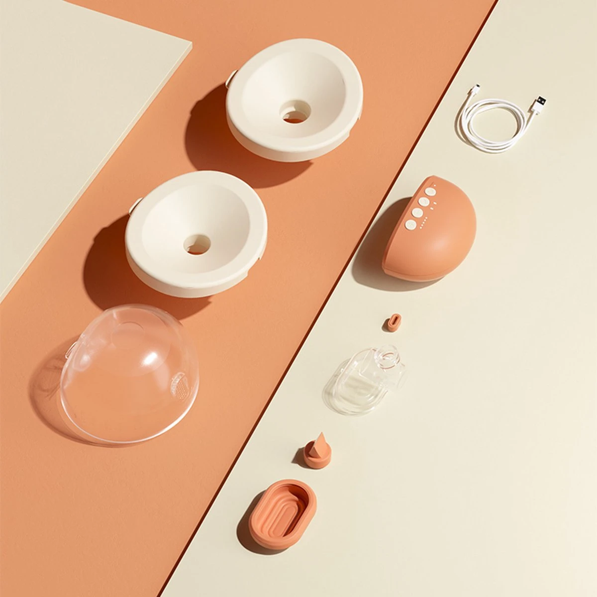 Phanpy Handsfree Elektrische Borstkolf - Draadloos - Enkelvoudig - Oranje 14 Phanpy Handsfree Elektrische Borstkolf - Draadloos - Enkelvoudig - Oranje - Afbeelding 12