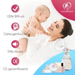 NurtureGoods Smart Dubbele Elektrische Borstkolf - Inclusief 2x180 Ml Babyfles, Kolfdagboek En Speen 17 NurtureGoods Smart Dubbele Elektrische Borstkolf - Inclusief 2x180 Ml Babyfles, Kolfdagboek En Speen -Stokke Verkoop 1200x1200 1278