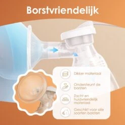BYER Borstkolf - Dubbele Elektrische Kolf - Oplaadbare Accu - Inclusief 2x180 Ml Babyfles + Speen 13 BYER Borstkolf - Dubbele Elektrische Kolf - Oplaadbare Accu - Inclusief 2x180 Ml Babyfles + Speen -Stokke Verkoop 1200x1200 1311