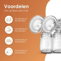 BYER Borstkolf - Dubbele Elektrische Kolf - Oplaadbare Accu - Inclusief 2x180 Ml Babyfles + Speen 15 BYER Borstkolf - Dubbele Elektrische Kolf - Oplaadbare Accu - Inclusief 2x180 Ml Babyfles + Speen -Stokke Verkoop 1200x1200 1313
