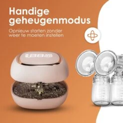BYER Borstkolf - Dubbele Elektrische Kolf - Oplaadbare Accu - Inclusief 2x180 Ml Babyfles + Speen 16 BYER Borstkolf - Dubbele Elektrische Kolf - Oplaadbare Accu - Inclusief 2x180 Ml Babyfles + Speen -Stokke Verkoop 1200x1200 1314