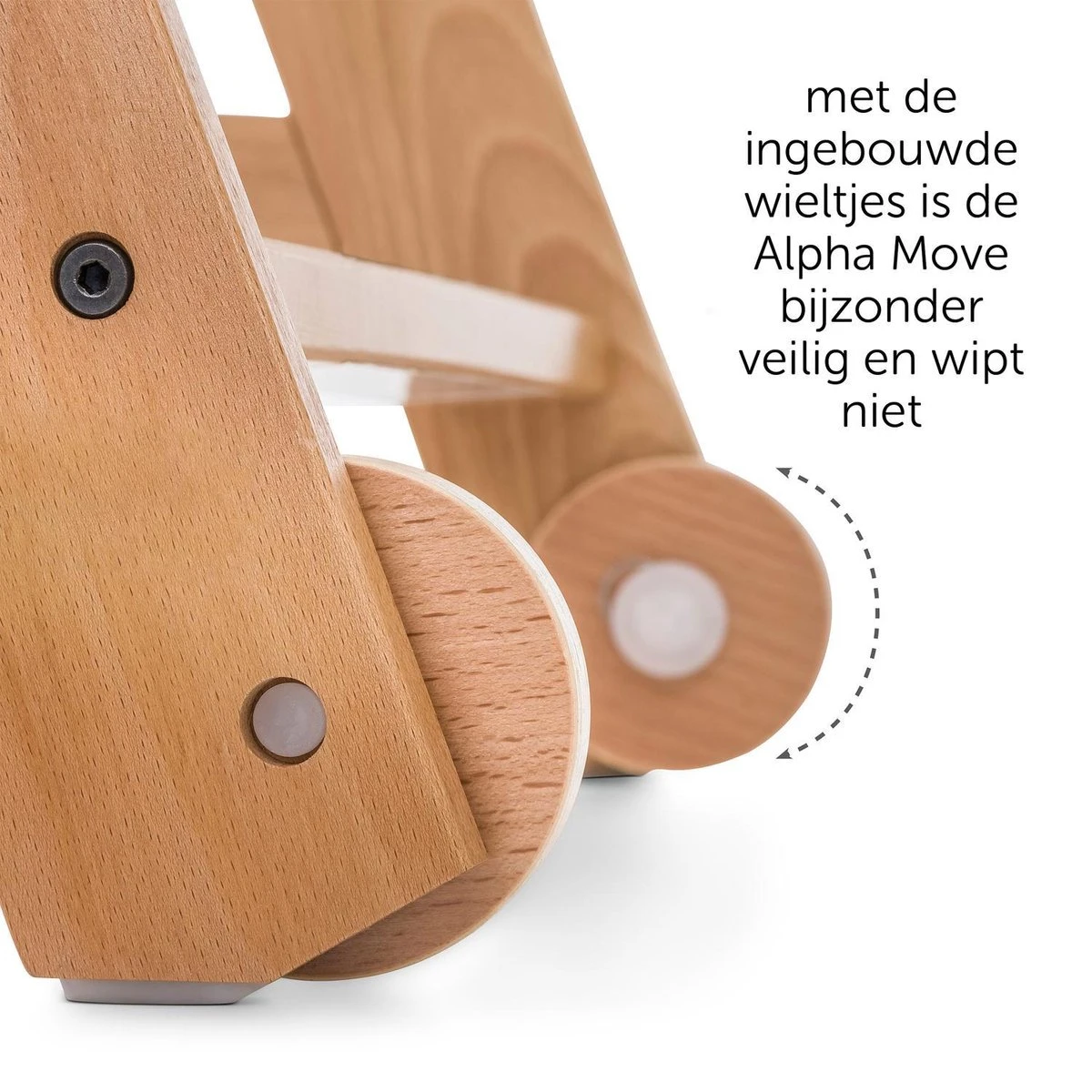 Hauck Kinderstoel Alpha Move - Met Eettafeltje - Hout 5 Hauck Kinderstoel Alpha Move - Met Eettafeltje - Hout - Afbeelding 3