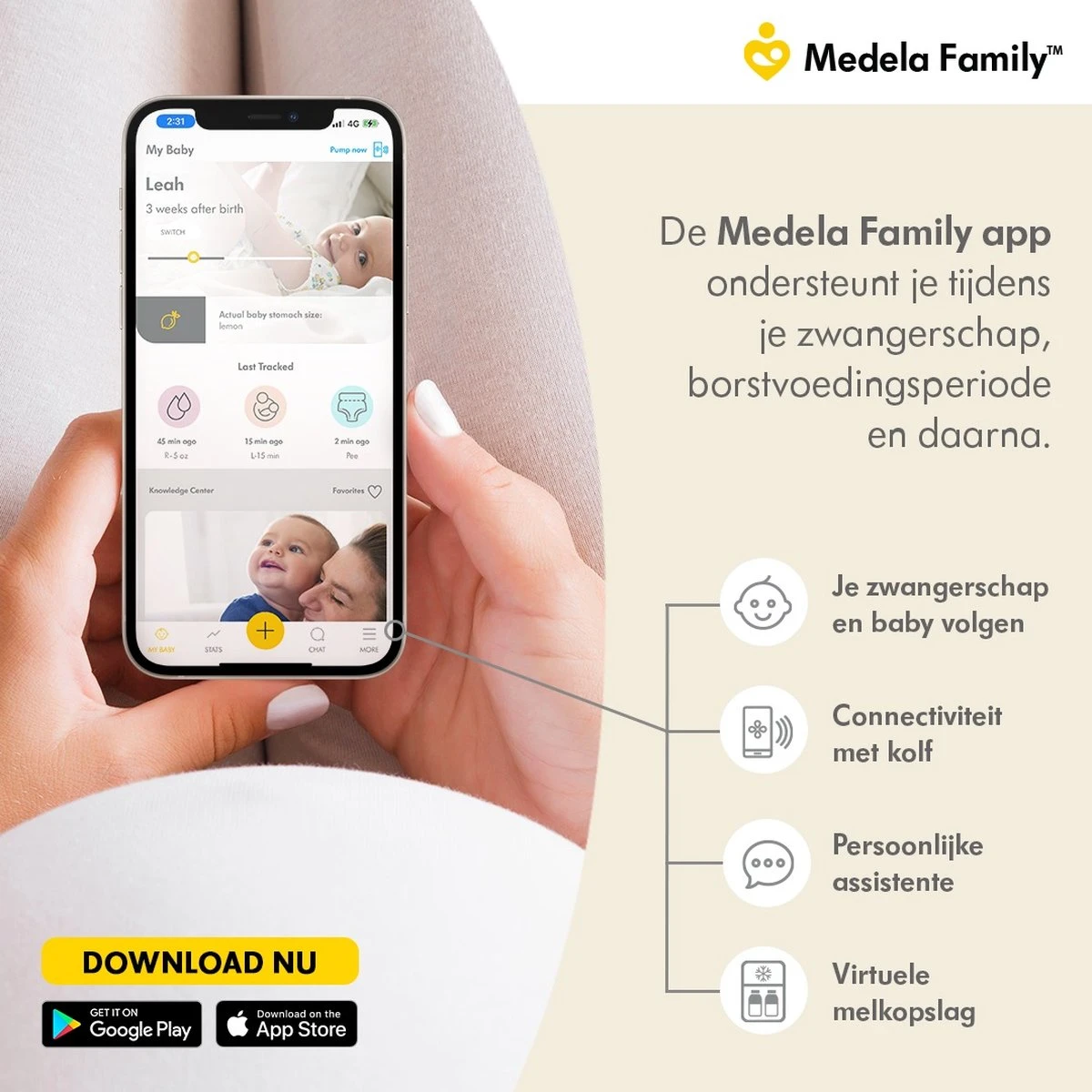 Medela Freestyle Flex Borstkolf Kolfapparaat Dubbele Elektrisch Kolf Compact En Licht - Oplaadbare Accu - USB Lader - Registratie Via De Medela Family App 13 Medela Freestyle Flex Borstkolf Kolfapparaat Dubbele Elektrisch Kolf Compact En Licht - Oplaadbare Accu - USB Lader - Registratie Via De Medela Family App - Afbeelding 11