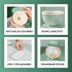 Phanpy Handsfree Elektrische Borstkolf - Draadloos - Enkelvoudig - Groen 19 Phanpy Handsfree Elektrische Borstkolf - Draadloos - Enkelvoudig - Groen -Stokke Verkoop 1200x1200 1451