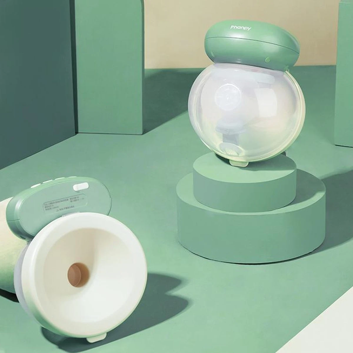 Phanpy Handsfree Elektrische Borstkolf - Draadloos - Enkelvoudig - Groen 13 Phanpy Handsfree Elektrische Borstkolf - Draadloos - Enkelvoudig - Groen - Afbeelding 11