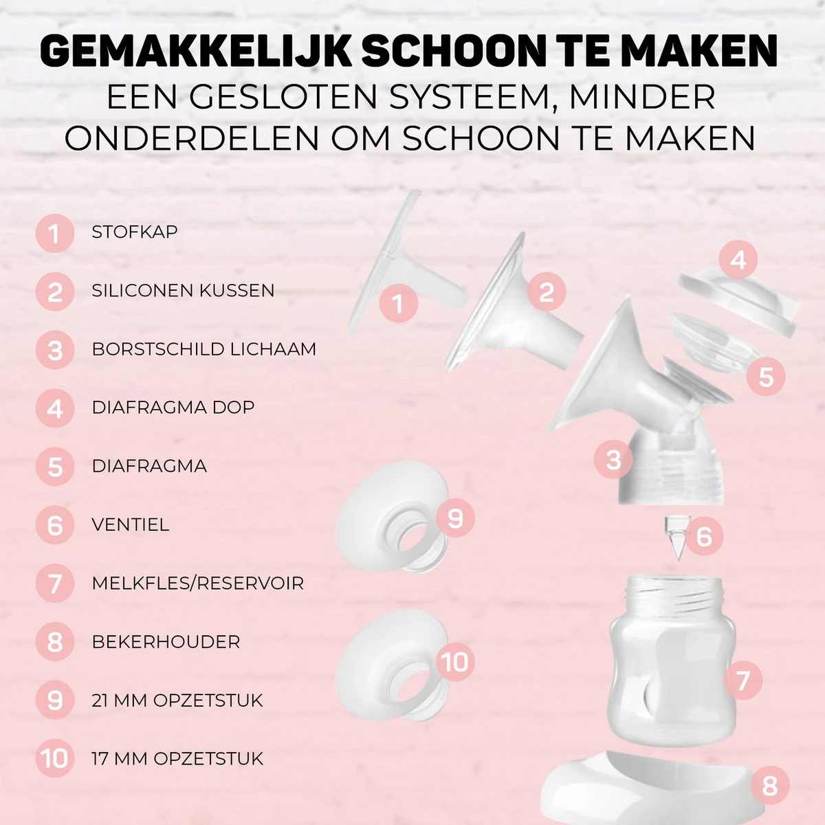 Vulpes BabyCare® Borstkolf Kolfapparaat - Dubbele Elektrische Borstkolf Met Nachtlamp - Oplaadbare Accu - Draagbaar - BPA-Vrij - Incl. 60 Moedermelkbewaarzakjes - PRO Versie 7 Vulpes BabyCare® Borstkolf Kolfapparaat - Dubbele Elektrische Borstkolf Met Nachtlamp - Oplaadbare Accu - Draagbaar - BPA-Vrij - Incl. 60 Moedermelkbewaarzakjes - PRO Versie - Afbeelding 5