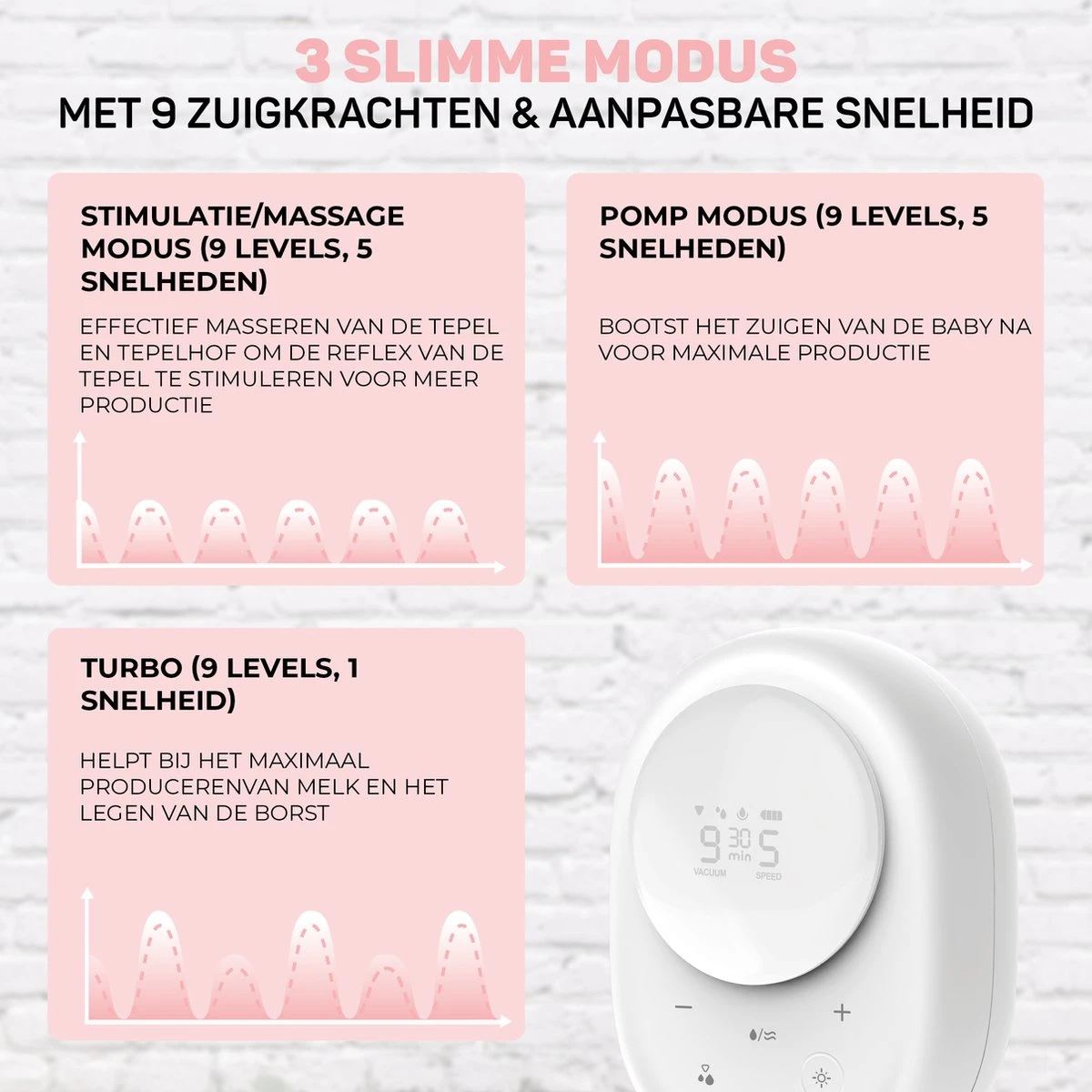 Vulpes BabyCare® Borstkolf Kolfapparaat - Dubbele Elektrische Borstkolf Met Nachtlamp - Oplaadbare Accu - Draagbaar - BPA-Vrij - Incl. 60 Moedermelkbewaarzakjes - PRO Versie 14 Vulpes BabyCare® Borstkolf Kolfapparaat - Dubbele Elektrische Borstkolf Met Nachtlamp - Oplaadbare Accu - Draagbaar - BPA-Vrij - Incl. 60 Moedermelkbewaarzakjes - PRO Versie - Afbeelding 12