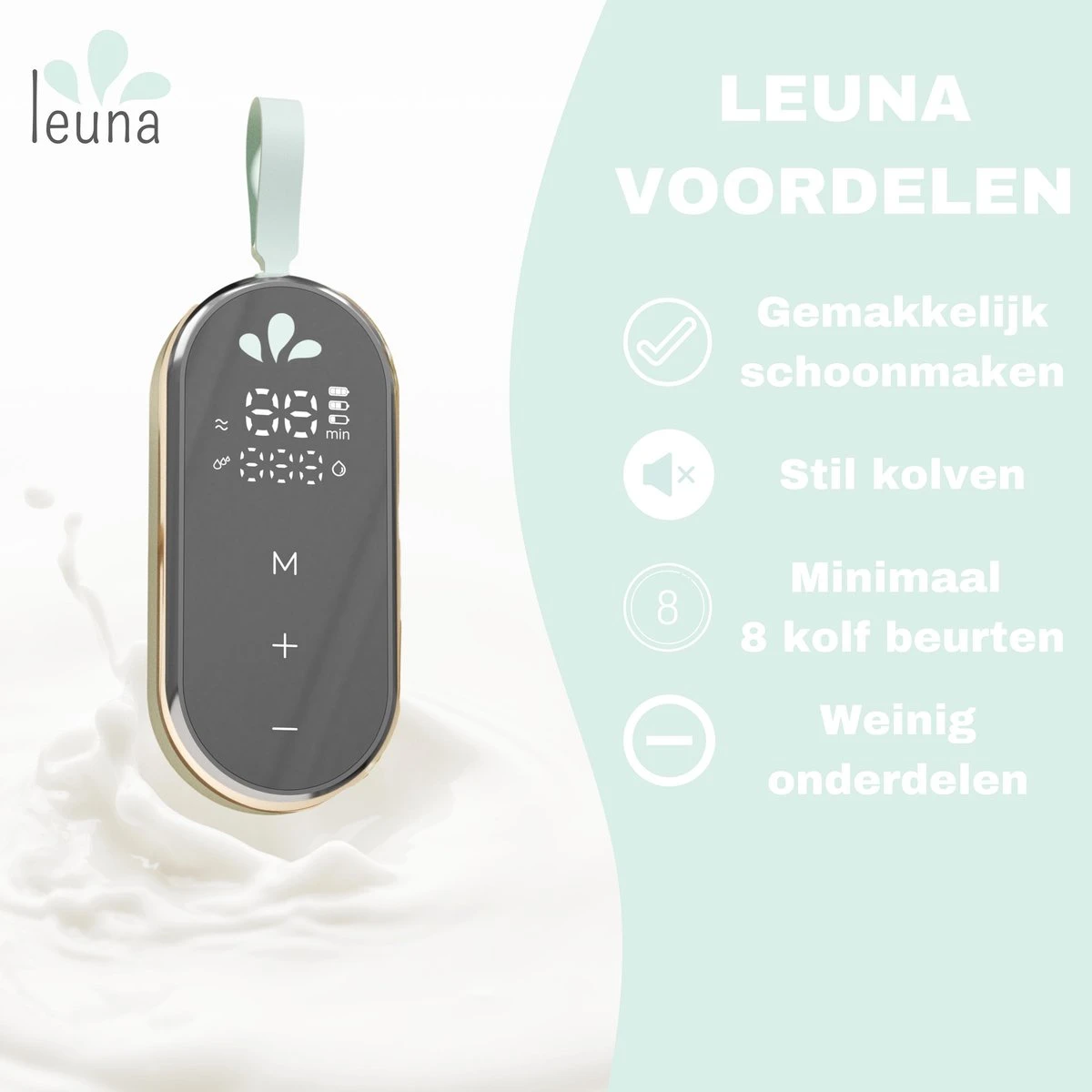 Leuna Comfort Kolfset - Extra Kolfaccessoires - Elektrische Borstkolf - Dubbele Borstkolf - Oplaadbare Accu - Gemakkelijk Schoonmaken - Stille Kolf - Kolfapparaat - Kolf - Kolven 4 Leuna Comfort Kolfset - Extra Kolfaccessoires - Elektrische Borstkolf - Dubbele Borstkolf - Oplaadbare Accu - Gemakkelijk Schoonmaken - Stille Kolf - Kolfapparaat - Kolf - Kolven - Afbeelding 2