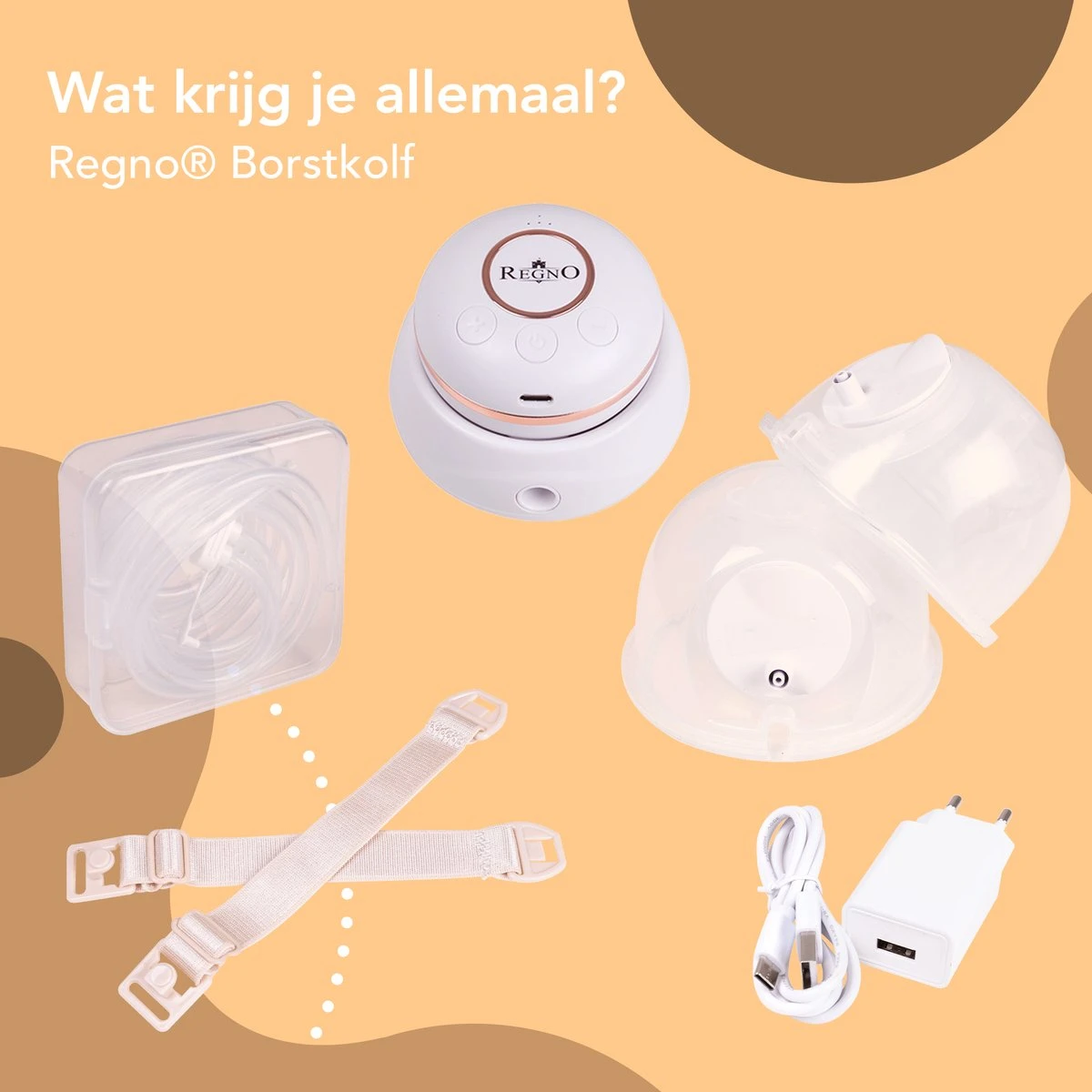 Regno S15 Dubbele Elektrische Borstkolf – Handsfree - 2x 180ml Kolfapparaat – 9 Zuigniveaus 4 Regno S15 Dubbele Elektrische Borstkolf – Handsfree - 2x 180ml Kolfapparaat – 9 Zuigniveaus - Afbeelding 2