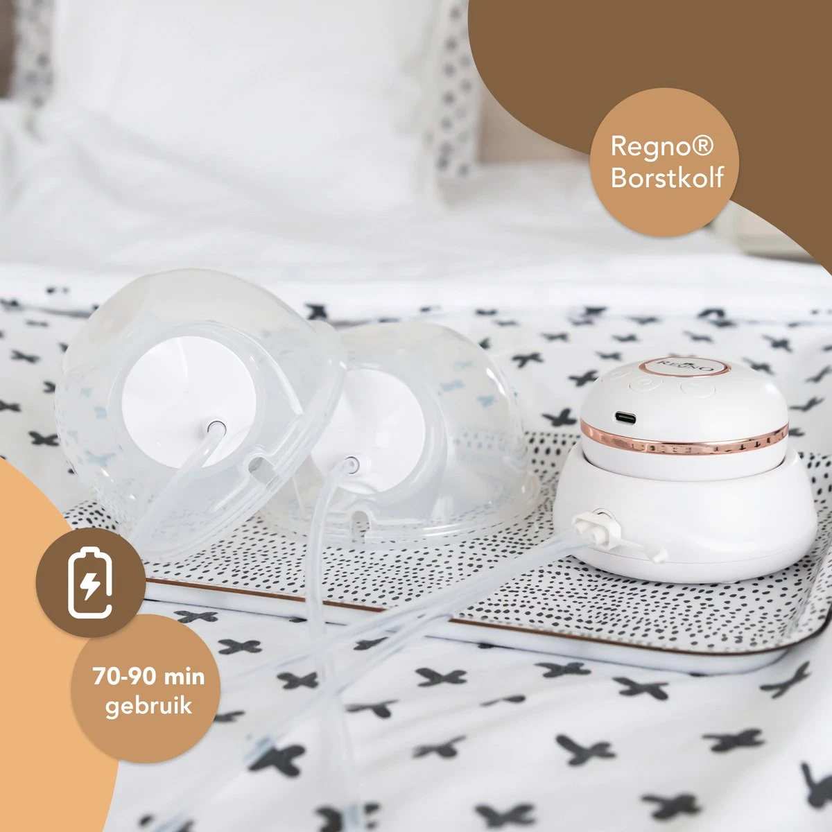 Regno S15 Dubbele Elektrische Borstkolf – Handsfree - 2x 180ml Kolfapparaat – 9 Zuigniveaus 10 Regno S15 Dubbele Elektrische Borstkolf – Handsfree - 2x 180ml Kolfapparaat – 9 Zuigniveaus - Afbeelding 8