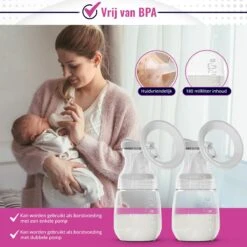 Babeza Borstkolf - Elektrische Borstkolf - Incl. 2 Babyfles 180ml - Handsfree - Oplaadbaar - Dubbele Borstkolf -Stokke Verkoop 1200x1200 1557