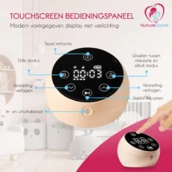 NurtureGoods Dual Efficient Borstkolf - Smart 3.0 - Vernieuwd 2023 Model - Draadloze Dubbele Elektrische Borstkolf - Oplaadbare Accu - Inclusief 2x180 Ml Babyfles, Kolfdagboek En Speen -Stokke Verkoop 1200x1200 1601