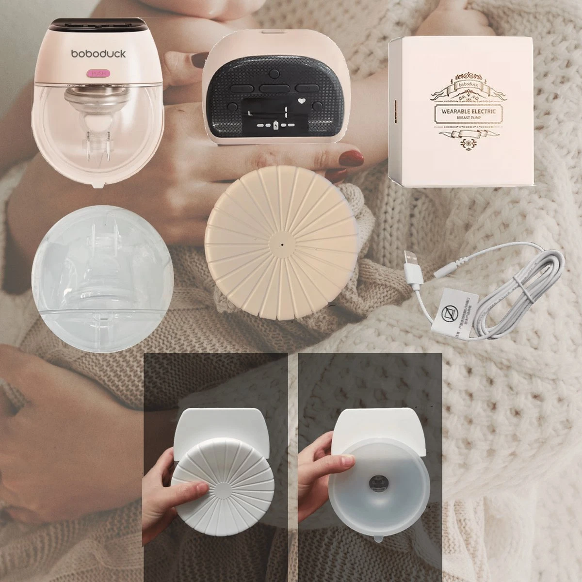 Elektrische Draadloze Borstkolf - Handsfree & Draagbaar – BPA-Vrij - Incl. 30 Moedermelkbewaarzakjes & Borstvoeding E-Book 9 Elektrische Draadloze Borstkolf - Handsfree & Draagbaar – BPA-Vrij - Incl. 30 Moedermelkbewaarzakjes & Borstvoeding E-Book - Afbeelding 7