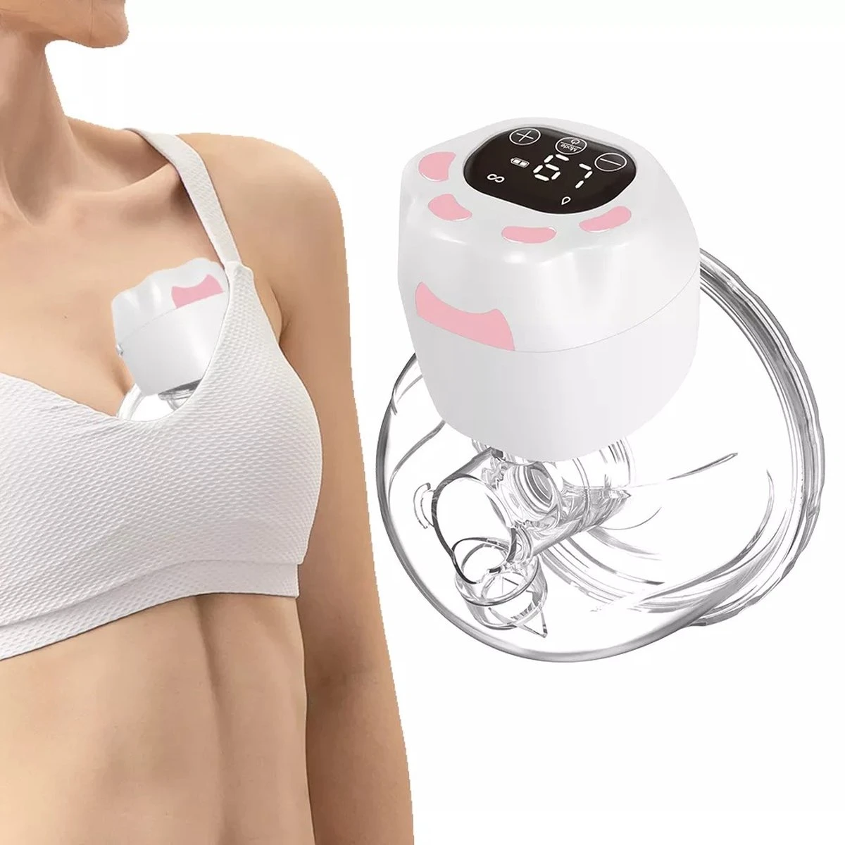 Nutric Elektrische Borstkolf - BPA-Vrij - Draagbaar & Draadloos - Verschillende Opzetstukken & Standen - 2 Stuks 6 Nutric Elektrische Borstkolf - BPA-Vrij - Draagbaar & Draadloos - Verschillende Opzetstukken & Standen - 2 Stuks - Afbeelding 4