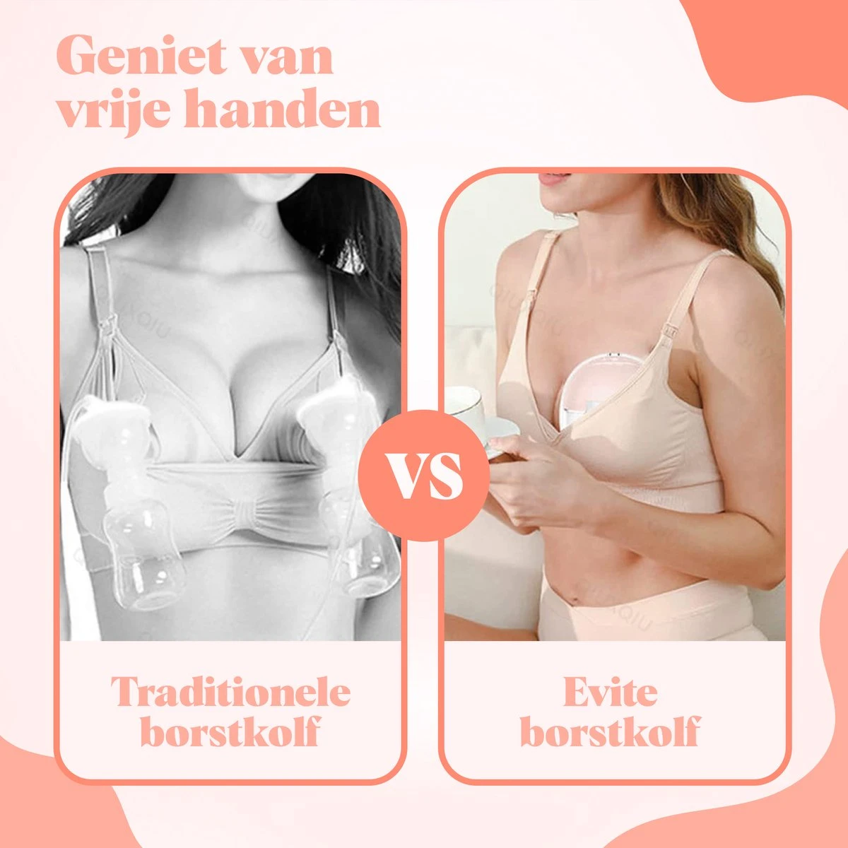 Evite Elektrische Draadloze Borstkolf – Handsfree & Draagbaar – BPA-Vrij – Dubbele Borstkolf – Met E-Book - Roze 12 Evite Elektrische Draadloze Borstkolf – Handsfree & Draagbaar – BPA-Vrij – Dubbele Borstkolf – Met E-Book - Roze - Afbeelding 10