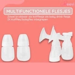 Reevi Care Borstkolf - Dubbele Elektrische Kolf - Oplaadbare Accu - Handsfree & Draagbaar - Inclusief 2x180 Ml Babyfles, Speen & Melkmoederbewaarzakjes 50x -Stokke Verkoop 1200x1200 1651