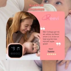 Reevi Care Borstkolf - Dubbele Elektrische Kolf - Oplaadbare Accu - Handsfree & Draagbaar - Inclusief 2x180 Ml Babyfles, Speen & Melkmoederbewaarzakjes 50x -Stokke Verkoop 1200x1200 1653