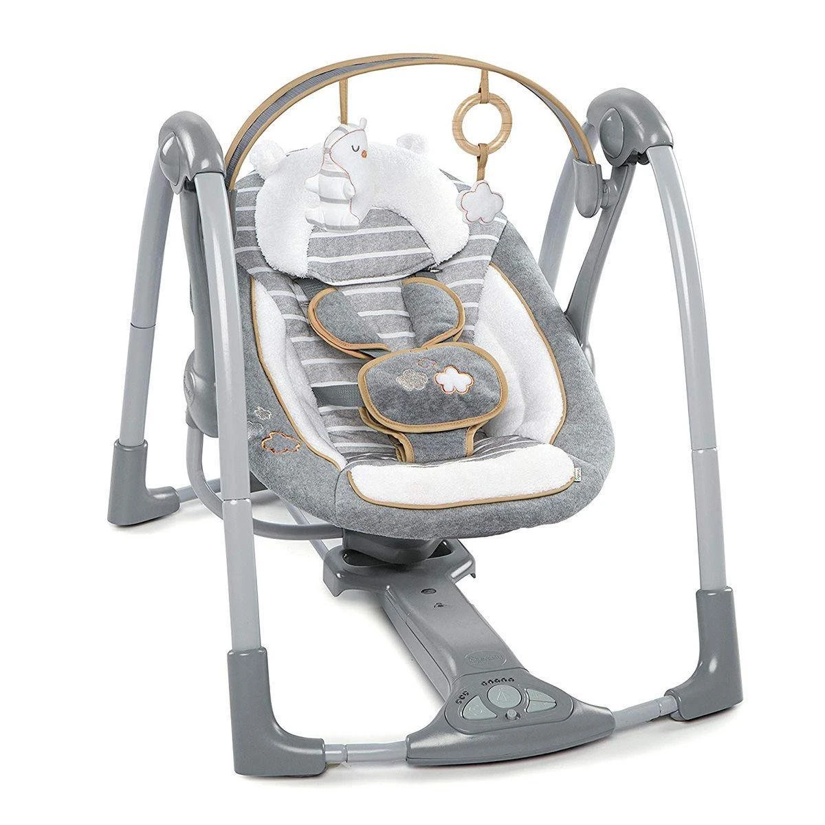Bright Starts Ingenuity Swing And Go Bella Teddy Boutique Babyswing - - Babyschommel - Elektrische Schommelstoel Baby 4 Bright Starts Ingenuity Swing And Go Bella Teddy Boutique Babyswing - - Babyschommel - Elektrische Schommelstoel Baby - Afbeelding 2