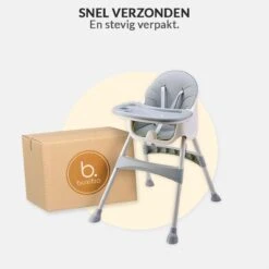 Buxibo 2in1 Baby Kinderstoel - Verstelbare Poten - Afneembare Dienblad - Eetstoel/Kinderstoeltje/Newborn - 92x62x77cm - Grijs -Stokke Verkoop 1200x1200 224