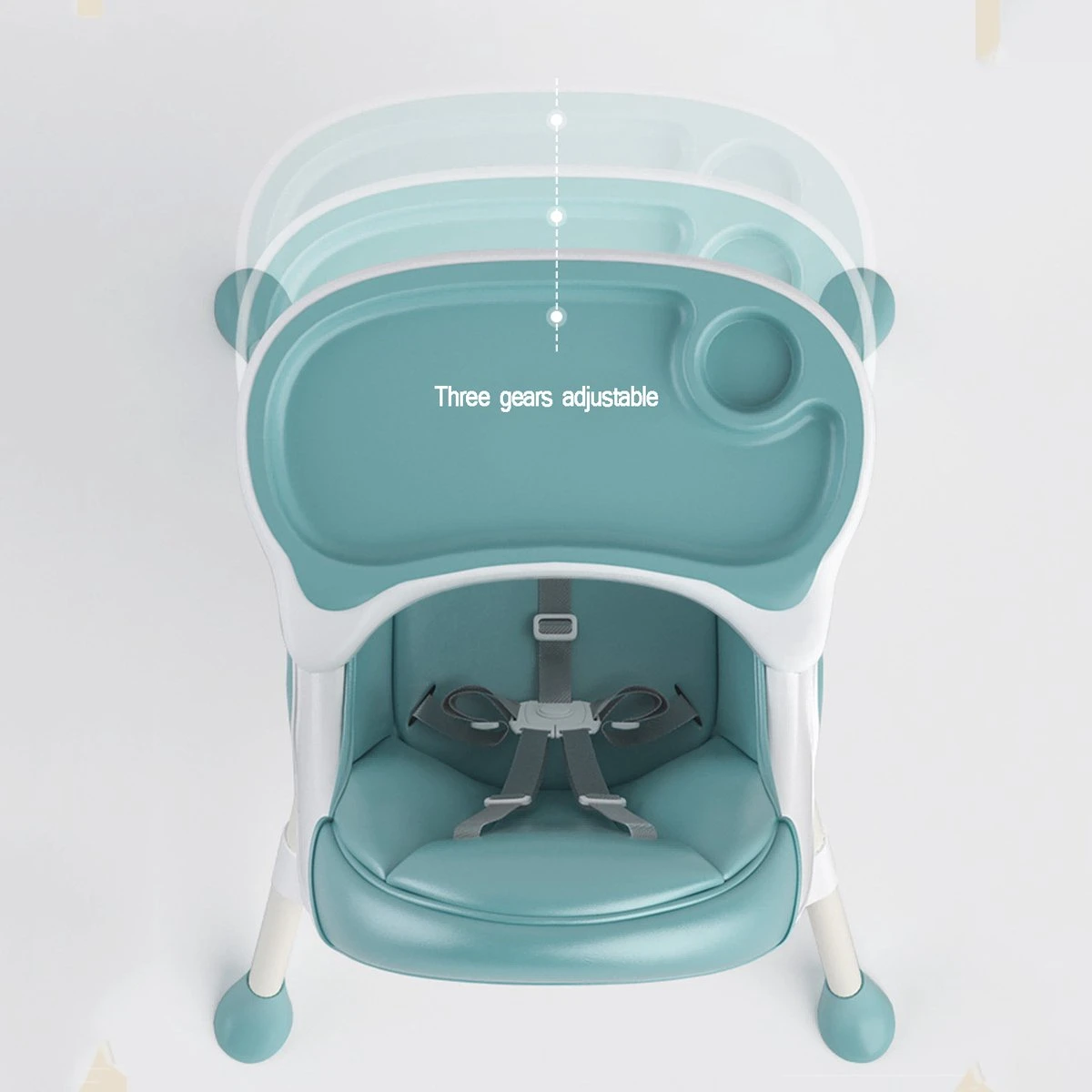 K IKIDO – Kinderstoel 3 In 1 - Baby Eetstoel - Verstelbaar – Inklapbare Eetstoel – Kinderzetel- 5-punts Gordel - Stille Antislip Stoelpoten Om De Vloer Te Beschermen - Uitneembaar Lederen Kussen - Maximale Belasting: 40 Kg 8 K IKIDO – Kinderstoel 3 In 1 - Baby Eetstoel - Verstelbaar – Inklapbare Eetstoel – Kinderzetel- 5-punts Gordel - Stille Antislip Stoelpoten Om De Vloer Te Beschermen - Uitneembaar Lederen Kussen - Maximale Belasting: 40 Kg - Afbeelding 6