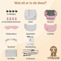 Twinky® Kinderstoel – 2-in-1 Kinderwagen Set – Roze – Inklapbare Eetstoel & Baby Wagentje En Babystoel Voor Aan Tafel – Kinderzetel, Peuterstoeltje En Meegroeistoel In 1 20 Twinky® Kinderstoel – 2-in-1 Kinderwagen Set – Roze – Inklapbare Eetstoel & Baby Wagentje En Babystoel Voor Aan Tafel – Kinderzetel, Peuterstoeltje En Meegroeistoel In 1 -Stokke Verkoop 1200x1200 290