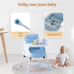 Twinky® Kinderstoel – 2-in-1 Kinderwagen Set – Blauw – Inklapbare Eetstoel & Baby Wagentje En Babystoel Voor Aan Tafel – Kinderzetel, Peuterstoeltje En Meegroeistoel In 1 -Stokke Verkoop 1200x1200 329