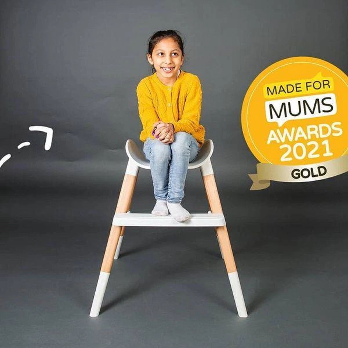 Kekk Diner Kinderstoel - Grijs 9 Kekk Diner Kinderstoel - Grijs - Afbeelding 7