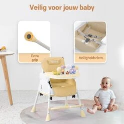 Twinky® Kinderstoel – 2-in-1 Kinderwagen Set – Bruin – Inklapbare Eetstoel & Baby Wagentje En Babystoel Voor Aan Tafel – Kinderzetel, Peuterstoeltje En Meegroeistoel In 1 -Stokke Verkoop 1200x1200 397