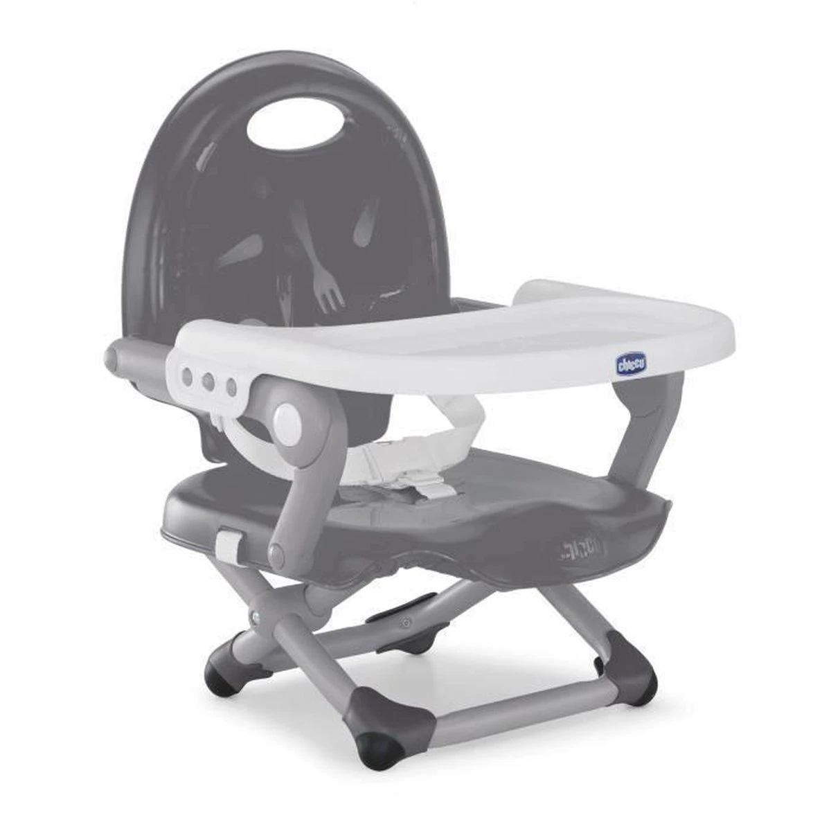Chicco Pocket Snack Junior - Stoelverhoger Voor Kinderen - Baby Eetstoel - Stabiele Riemen - Grijs 5 Chicco Pocket Snack Junior - Stoelverhoger Voor Kinderen - Baby Eetstoel - Stabiele Riemen - Grijs - Afbeelding 3