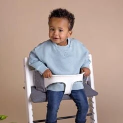 Ukje Stoelverkleiner - Geschikt Voor Stokke Tripp Trapp - Kinderstoel - Kussenset - Grijs - Wafelstof - Extra Dik -Stokke Verkoop 1200x1200 548