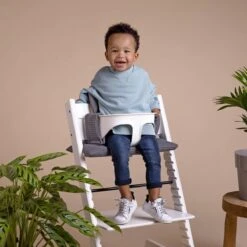 Ukje Stoelverkleiner - Geschikt Voor Stokke Tripp Trapp - Kinderstoel - Kussenset - Grijs - Wafelstof - Extra Dik -Stokke Verkoop 1200x1200 549
