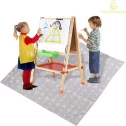 Totalbabycare | Anti-slip Knoeimat Baby | Uitwasbare Mat Voor Onder Kinderstoel | Tijdens Verven | Waterbestendig | 130x130cm -Stokke Verkoop 1200x1200 569