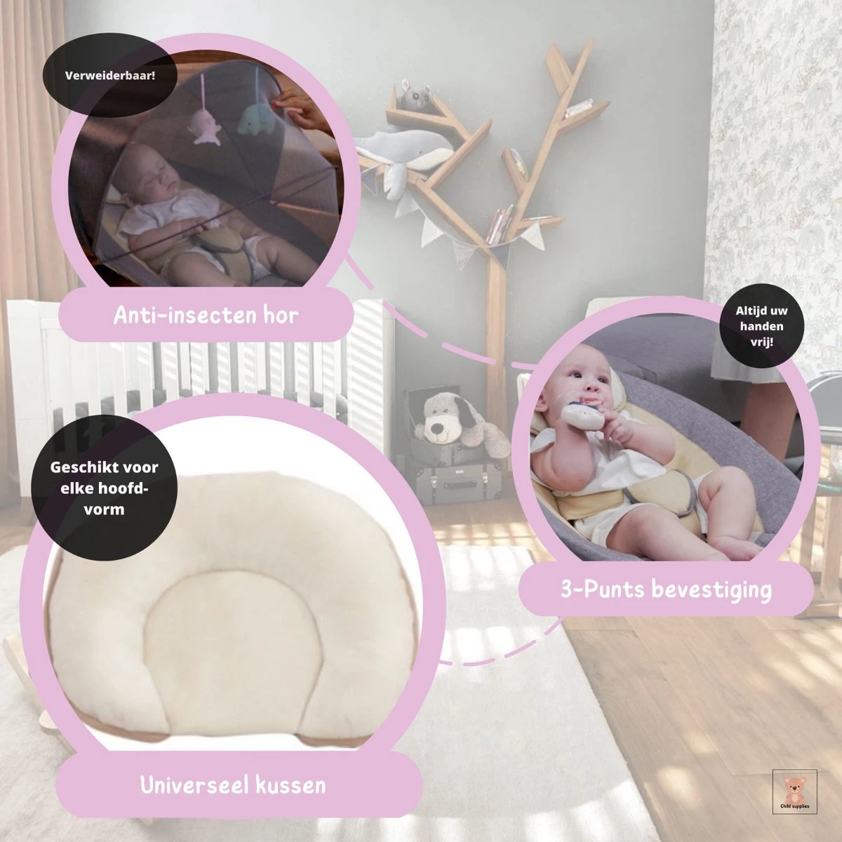 Baby Wieg | Elektrische Baby Wieg | Elektrische Wipstoel | Schommelstoel Baby | Bluetooth | Afstandsbediening - Grijs 4 Baby Wieg | Elektrische Baby Wieg | Elektrische Wipstoel | Schommelstoel Baby | Bluetooth | Afstandsbediening - Grijs - Afbeelding 2