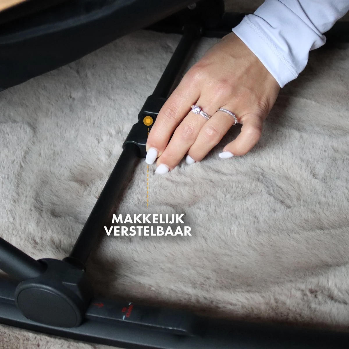 Deryan Rocker Wipstoel - Luxe 2-in-1 - Zwart 6 Deryan Rocker Wipstoel - Luxe 2-in-1 - Zwart - Afbeelding 4