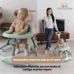 Young Star® Loopstoel - Baby Loopwagen – Loopstoeltje Baby - Looptrainer - Leren Lopen - Inclusief Voetenmat En Steel - Babywalker 14 Young Star® Loopstoel - Baby Loopwagen – Loopstoeltje Baby - Looptrainer - Leren Lopen - Inclusief Voetenmat En Steel - Babywalker -Stokke Verkoop 1200x1200 757