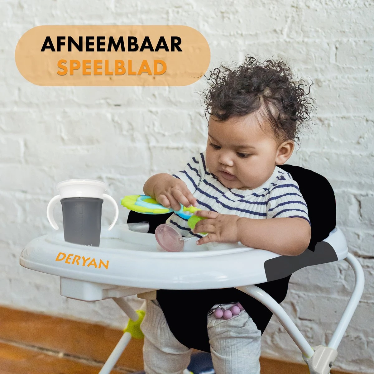 Deryan Luxe Loopstoel - Schommelfunctie -Inclusief Speelset En Dienblad - Grijs 5 Deryan Luxe Loopstoel - Schommelfunctie -Inclusief Speelset En Dienblad - Grijs - Afbeelding 3