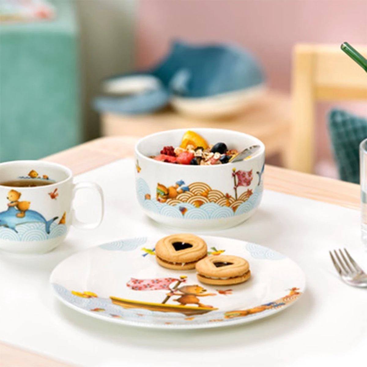 Villeroy & Boch Happy As A Bear Kinderservies Premium Porselein, 7-delig 5 Villeroy & Boch Happy As A Bear Kinderservies Premium Porselein, 7-delig - Afbeelding 3