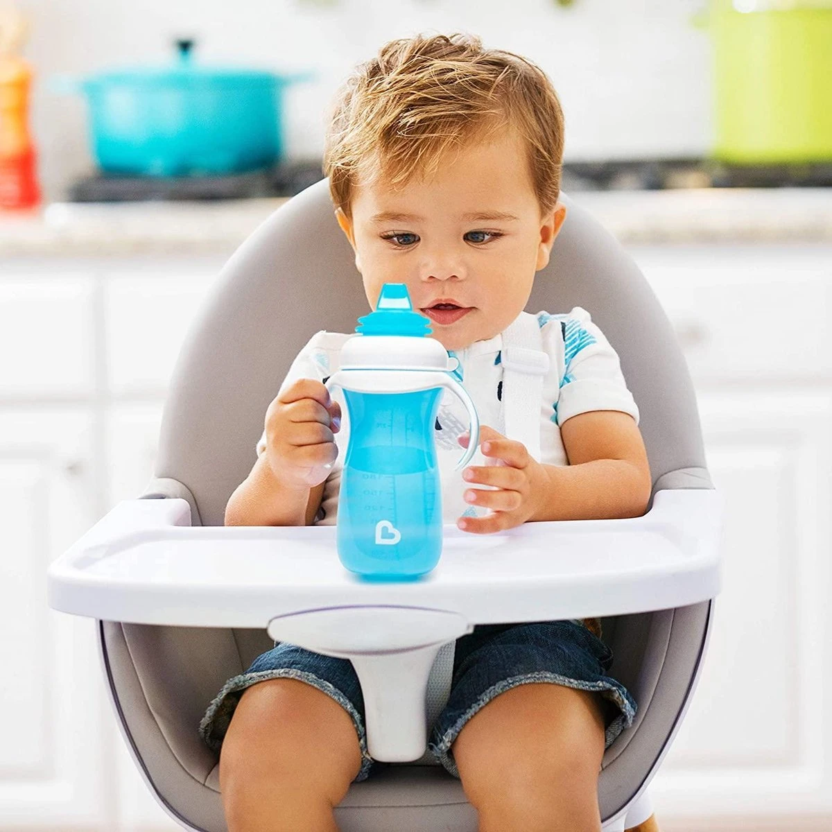 Munchkin Gentle Overgangsbeker Anti Lek Blauw 6 Munchkin Gentle Overgangsbeker Anti Lek Blauw - Afbeelding 4