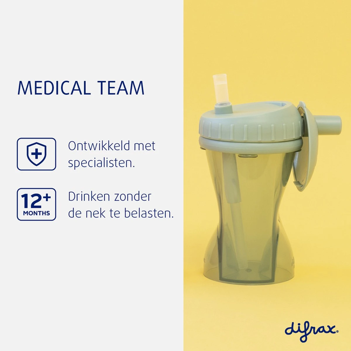 Difrax Rietjesbeker Antilek - 250 Ml - Sage/Groen 7 Difrax Rietjesbeker Antilek - 250 Ml - Sage/Groen - Afbeelding 5