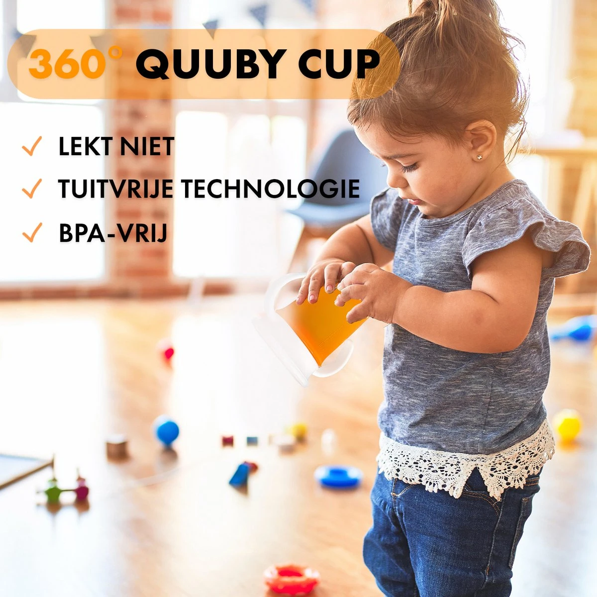 Deryan Luxe Quuby Drinkbeker 360 Trainer - Oefenbeker - Antilekbeker - 2 Stuks - Grijs / Blauw 8 Deryan Luxe Quuby Drinkbeker 360 Trainer - Oefenbeker - Antilekbeker - 2 Stuks - Grijs / Blauw - Afbeelding 6